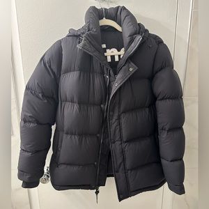 Tna Black Mid-length SUPERPUFF Hooded Puffer Coat